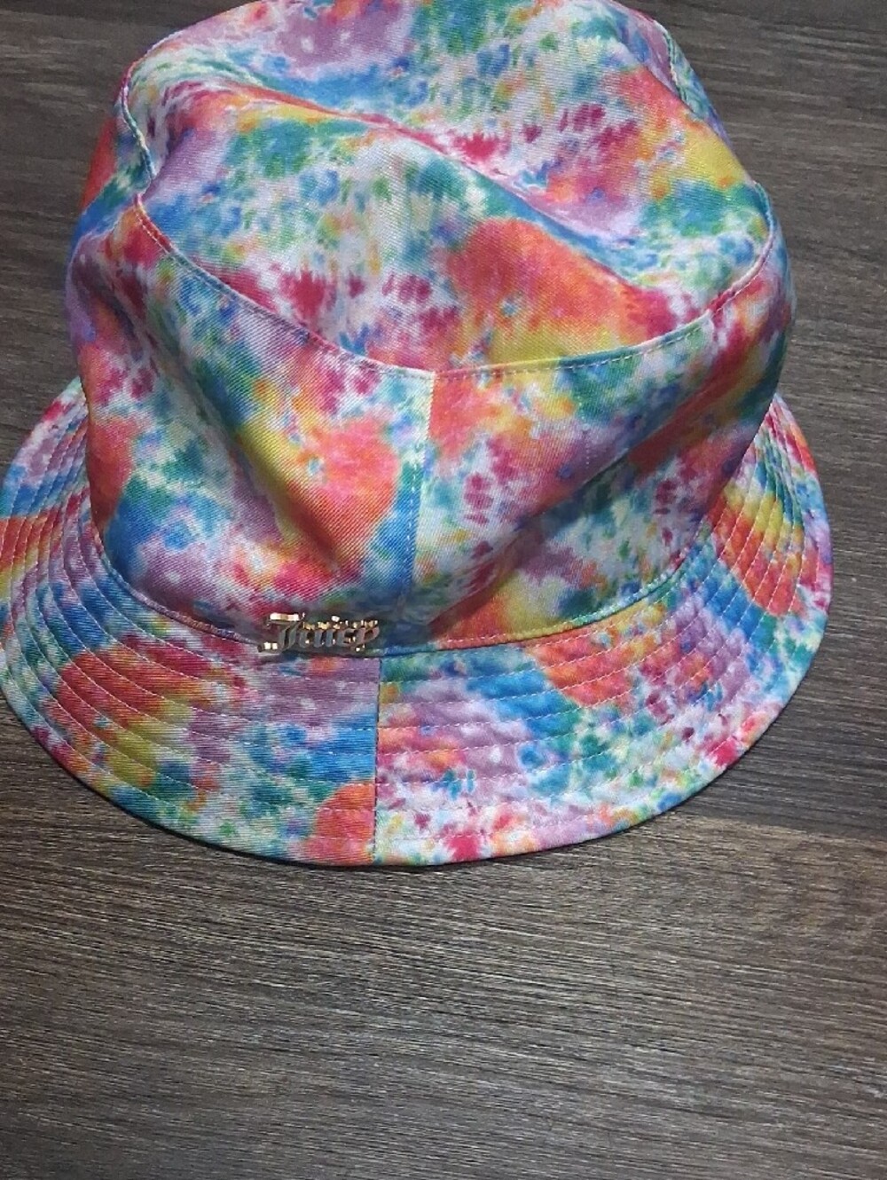 Juicy Couture  Tie-Dye Bucket Hat - Pink, Blue, Yellow, Green